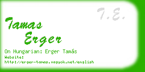 tamas erger business card