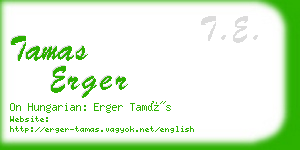 tamas erger business card